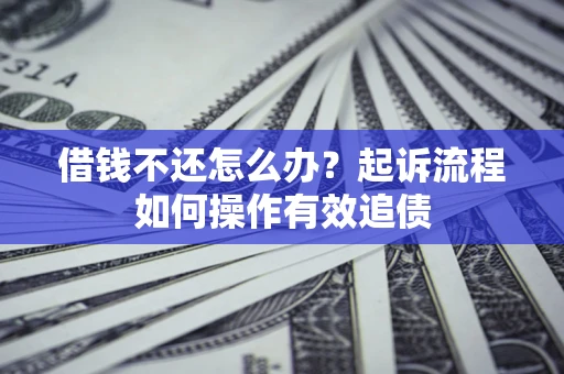 北京借钱不还怎么办？起诉流程如何操作有效追债