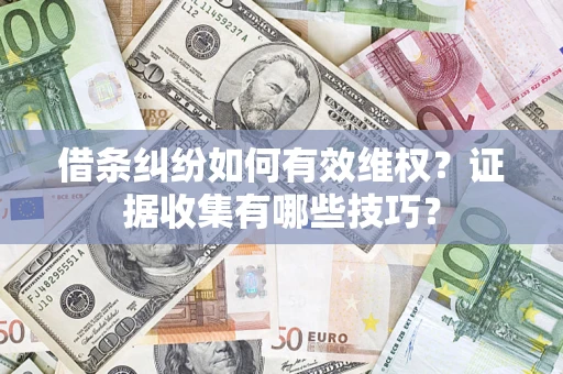 北京借条纠纷如何有效维权？证据收集有哪些技巧？